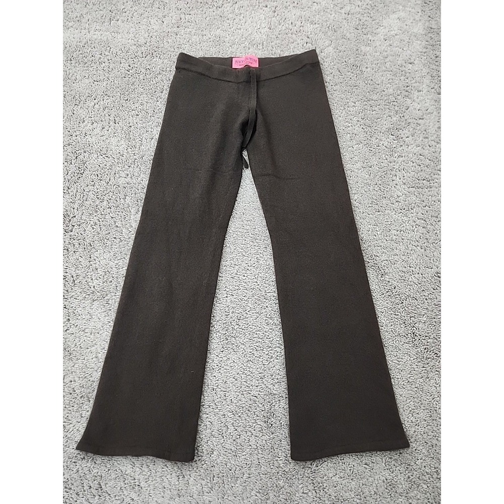 Vintage Juicy Couture Pants Womens 29 100% Cashmere Flare Leg Heart Y2K